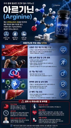 아르기닌 효능, 부작용, 섭취방법 총정리 #아르기닌