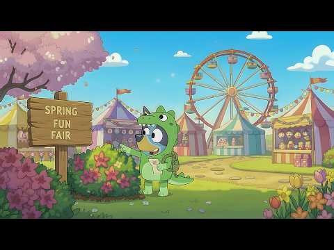 Bluey Cozy Spring Lofi 🌸 (3 Hours) | Chill Beats for Study & Relax