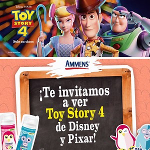 ¡Queremos invitarte a ver Toy Story 4 de Disney y Pixar! Cada lunes tendremos una trivia con la cual podrás llevarte tus boletos. Consulta las bases completas aquí: bit.ly/2RoMJ4n | Ammens