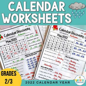 Calendar Worksheets - Calendar Skill Printable - Updated Every Calendar Year