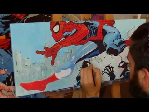 Roberts Artwork: Spiderman vs. Venom - Pop Art