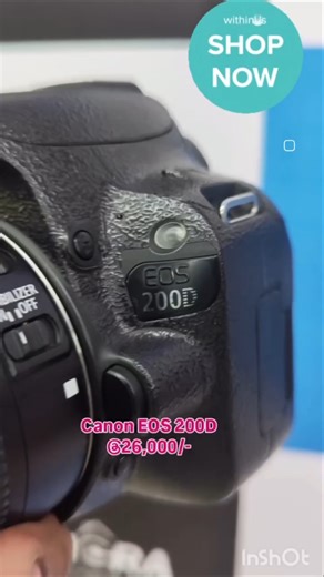 Canon EOS 200D DSLR Camera with 18-55mm Lens – 24.2MP | Dual Pixel AF | Vari-Angle Touchscreen |