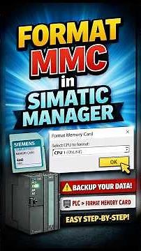 How to Format MMC in SIMATIC Manager (S7-300/400) | Step-by-Step Guide