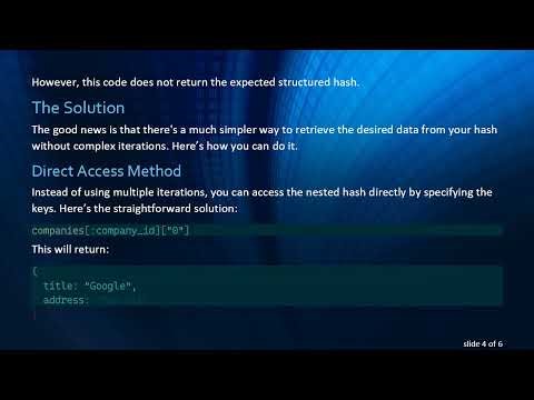 How to Iterate over a Hash in Ruby and Return a New Hash