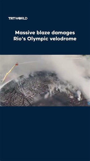 Fire destroys roof of velodrome at Rio De Janeiro's Olympic Park
