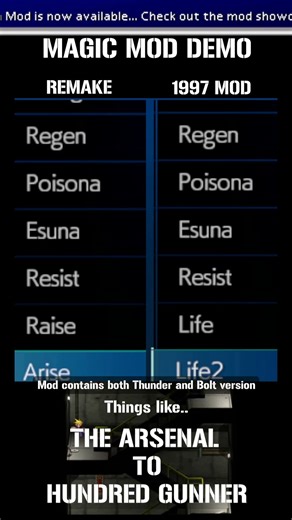 Final Fantasy VII Remake 1997 Mod Magic Showcase