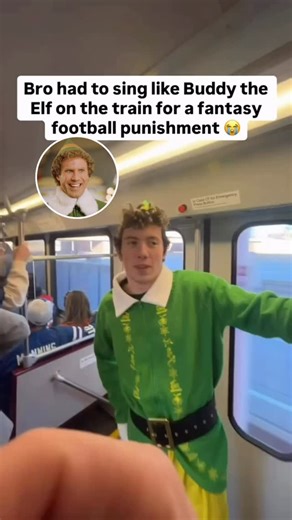 The Buddy the Elf singing punishment for losing your fantasy football league is incredible 😭 (via amiroga/TT) | DraftKings