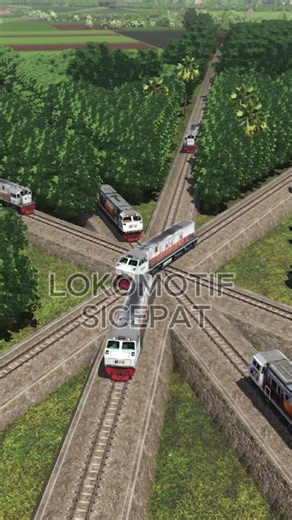 Pesilangan Lokomotif kereta api #train #railway #automobile