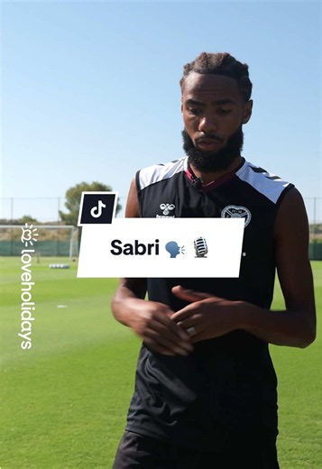 We caught up with Sabri to discuss his early days at Hearts & this weeks training camp 🫶 🌴 @loveholidays #loveholidays