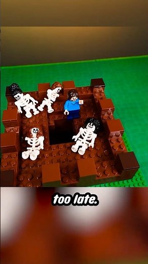 The scariest scene from the Minecraft Movie in LEGO #lego #minecraft #mrbricks