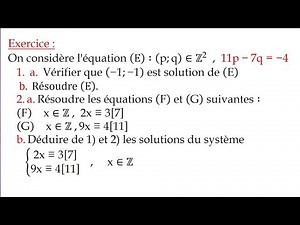 Exercice corrigé : Arithmétique Terminale (Type Bac )#mathsterminale#bacmaths