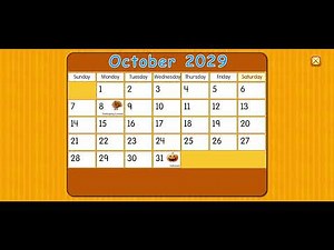 Starfall Calendar October 13, 2029