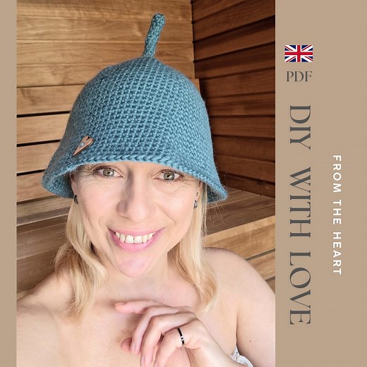 Crochet Sauna Hat Pattern: Beginner-friendly Wool Cap (PDF Guide) - Etsy