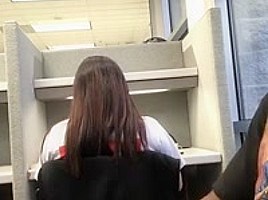 Public dick flash & cumshot in library