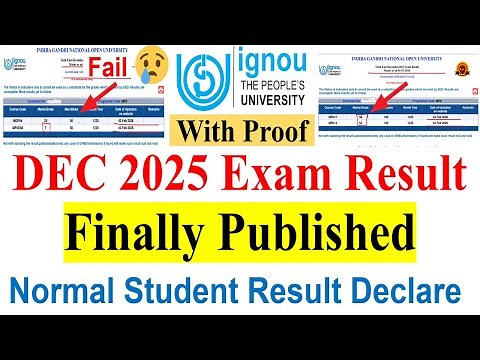 {Breaking News} IGNOU December 2025 Exam Result First Update Published | Check Your Result Now