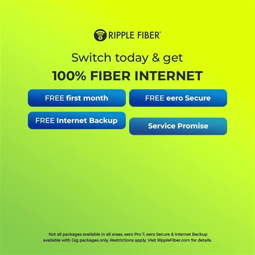 Get Reliable 100% Fiber Internet | Sign Up for Ripple Fiber