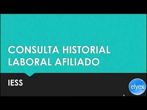 Consulta Historial laboral Afiliado IESS Servicio en Línea Ecuador Seguridad Social