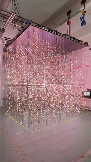 3×3×3m 3D LED CUBE light art