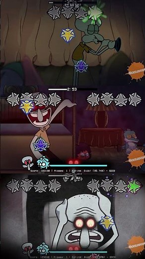 FNF: Red Mist // Vs Squidward // Creepy Night Pasta [DEMO] #shorts #short