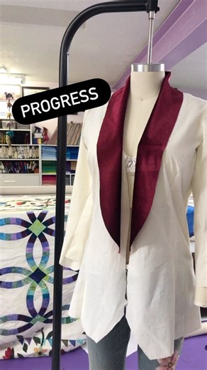 Making progress. Got the toile almost done, the fabric and the embroidery designs picked out and another customer quilt done. Going to be a long night 😝 | Quilter on the Run, Kris Vierra