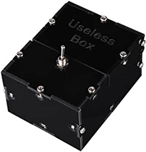 Useless Box,Mini Funny Toy Gifts Useless Box DIY Parts Kit, Leave Me Alone Machine Fully Assembled Funny Toys as Gift and for Stress Release for Home & Office Desk