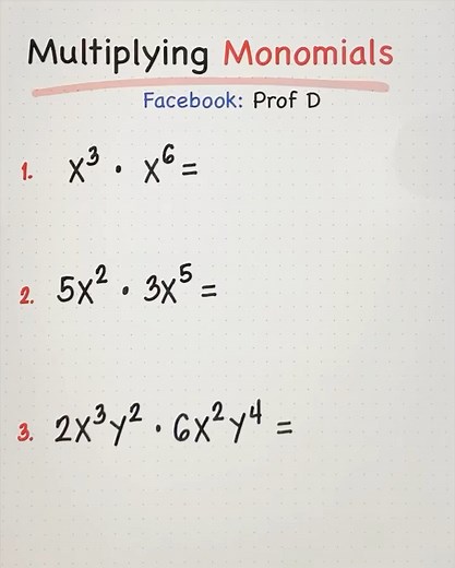 Multiplying Monomials: Basic Math Review! | Prof D