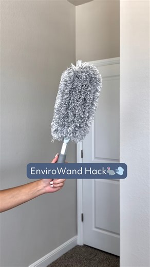Here’s a little secret about the EnviroWand: it actually attaches to the Telescopic Mop Handle! Say goodbye to balancing on chairs or ladders just to reach ceiling fans, crown molding, and other high spots. 🌟 Plus, the wand is bendable, making those hard-to-reach places a breeze to clean! Know someone who could use this hack? Share this video with a friend and make dusting a little easier for them too! | Norwex