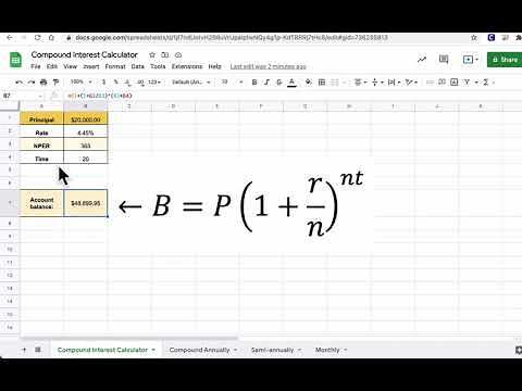 Compound Interest in Google Sheets Part 1