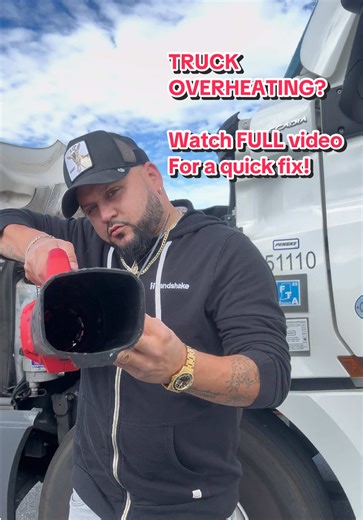 Truck overheating? Look no further, this right here will get you rolling again in no time. It’s Super simple, effective & the most reliable way to cool that radiator when your fan gives out. Like, repost and tell a trucker to tell a trucker! #fyp #truckersoftiktok #trucker #diy #trucking
