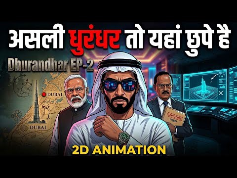 Dhurandhar EP-2: Ajit Doval Aur Narendra Modi Ke Dimag Se 500CR Hack Kiye | 2D Animation Documentary