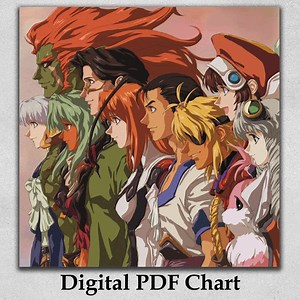 Xenogears Cross Stitch Pattern: Full Coverage Gaming Embroidery (PDF Download, Pattern Keeper Compatible) - Etsy