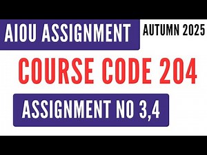 AIOU Code 204 Daily Urdu (روزمرہ اُردو) Solved Assignment No.3 & 4 Autumn 2025 | SSC AIOU