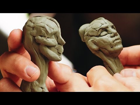 Sculpting A Small Portrait By Hand