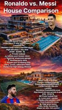 Ronaldo vs Messi House 😱 Who Lives Better?
