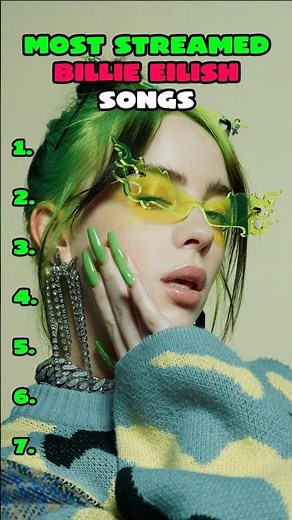 Billie Eilish💚 Top 7 Most Streamed Songs On Spotify