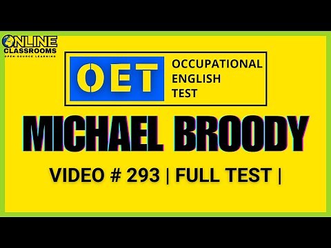OET listening test | Michael Broody | OET 2.0 Online Classroom