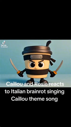 Caillou y Rosie reaccionan a canción italiana