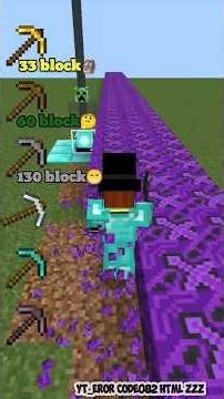 all pickaxe VS purple glazed terracotta #minecraftshorts