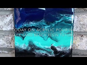 Easy Acrylic Pouring Beach Scenes Using Resin [Full Tutorial]