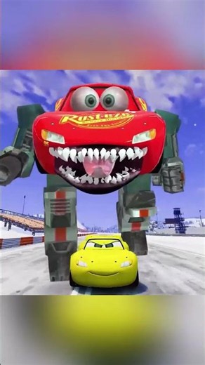 P1 The Lightning Car Eater Monster | McQueen VS Lightning McQueen | Coffin Dance Song Meme (COVER)