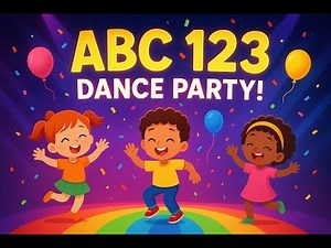 ABC 123 Dance Party Song for Kids | Fun Alphabet & Numbers Dance Rhyme