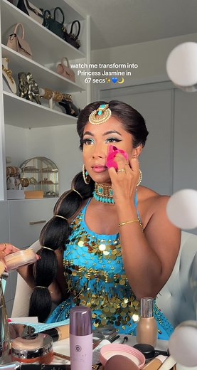 Princess Jasmine Makeup Transformation Tutorial