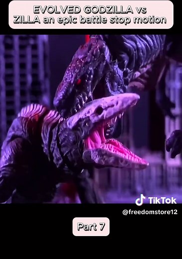EVOLVED GODZILLA vs ZILLA an epic battle stop motion - part 7 #fyb #animated #stopmotion #godzilla #Animation