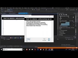 2 - How to create text to speech application in c#