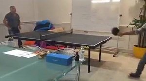 Ping Pong Championship: Dog Whisperer vs. Puppy Whisperer. Showing Calvin Millan how it's done. | Cesar Millan