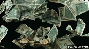 Slow Motion Falling Money HD US Dollars Fall from the Sky with Video Shot in High Definition Format on Make a GIF