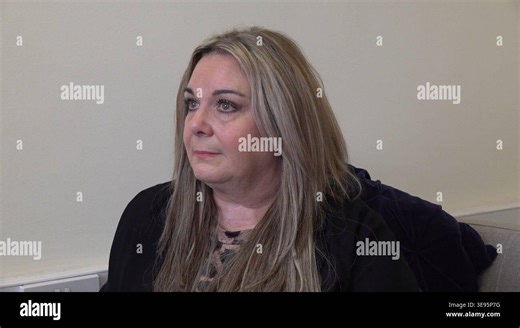 Prenez la vidéo de l'AP de la fille de John McColl Joann Percival lors d'une interview avant la condamnation de Sean Garner qui a ben emprisonné pendant 12 ans après qu'il a été reconnu coupable d'être le propriétaire d'un chien qui a causé des blessures alors qu'il était dangereusement hors de contrôle. Son XL Bully Toretto a mortellement attaqué John McColl, 84 ans, à Warrington le 24 février dernier. Date d'émission : vendredi 17 avril 2026 Photo Stock - Alamy