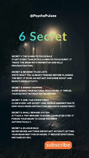 6 Secrets To Success Fast | Productivity Hacks That Actually Work