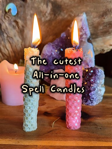 🕯️ Protection spell candle ritual 🖤 I love these all-in-one spell candles.. you unroll the beeswax, sprinkle herbs and intention inside, then roll it all back up ✨ They’re perfect for simple protection work, on-the-go spell casting, or as thoughtful little ritual gifts 🤍 Protection doesn’t need to be complicated.. just intentional 🤗 #protection#boundaries #witchtok #wildwoodwitchbyfreya #manifesting #Spells #whitewitch #witchyvibes #witchythings #firemagick #spiritualtiktok #magic