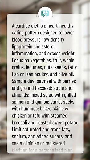 What is the cardiac diet menu?